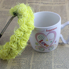 Haimeikang Sweet Candy Color Children Foam Flower Headbands Wreath Bezel Flowers Crown Headpiece Kids Girls Hair Accessories