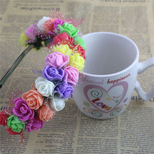Haimeikang Sweet Candy Color Children Foam Flower Headbands Wreath Bezel Flowers Crown Headpiece Kids Girls Hair Accessories
