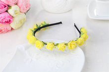 Haimeikang Sweet Candy Color Children Foam Flower Headbands Wreath Bezel Flowers Crown Headpiece Kids Girls Hair Accessories