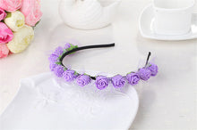Haimeikang Sweet Candy Color Children Foam Flower Headbands Wreath Bezel Flowers Crown Headpiece Kids Girls Hair Accessories