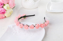 Haimeikang Sweet Candy Color Children Foam Flower Headbands Wreath Bezel Flowers Crown Headpiece Kids Girls Hair Accessories
