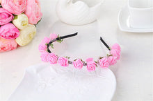 Haimeikang Sweet Candy Color Children Foam Flower Headbands Wreath Bezel Flowers Crown Headpiece Kids Girls Hair Accessories