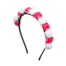 Haimeikang Sweet Candy Color Children Foam Flower Headbands Wreath Bezel Flowers Crown Headpiece Kids Girls Hair Accessories