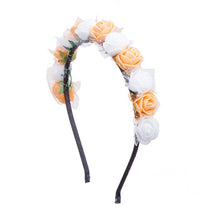 Haimeikang Sweet Candy Color Children Foam Flower Headbands Wreath Bezel Flowers Crown Headpiece Kids Girls Hair Accessories