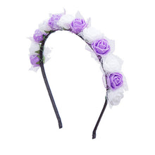 Haimeikang Sweet Candy Color Children Foam Flower Headbands Wreath Bezel Flowers Crown Headpiece Kids Girls Hair Accessories