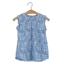 Beautiful Girls Summer Dress Cool Kids Baby Girl Floral Sleeveless Princess Dresses Vest Shirt Clothes Cotton Blended Costumes
