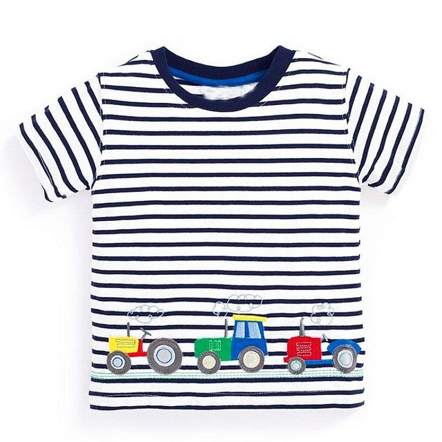 Boys Tops Summer 2017 Brand Children T shirts Boys Clothes Kids Tee Shirt Fille 100% Cotton Character Print Baby Boy Clothing
