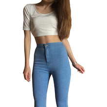 White Jeans Female 2017 Skinny Elastic Jeans For Women Black High Waist Jeans Woman Slim Denim Women Jeans Femme With High Waist