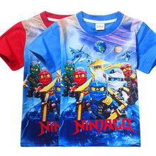 2017 Summer Children's Clothing Baby Boys Girls T-shirt Ninja Ninjago Cartoon Cotton T-shirt Kids Tops Tees T Shirts 3-8y