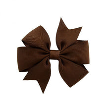 3 Inch Wholesale Newly Grosgrain Ribbon Solid Butterfly Bow Hairpins Hair Clips for Children Kids Girls Newborn Hair Accessories