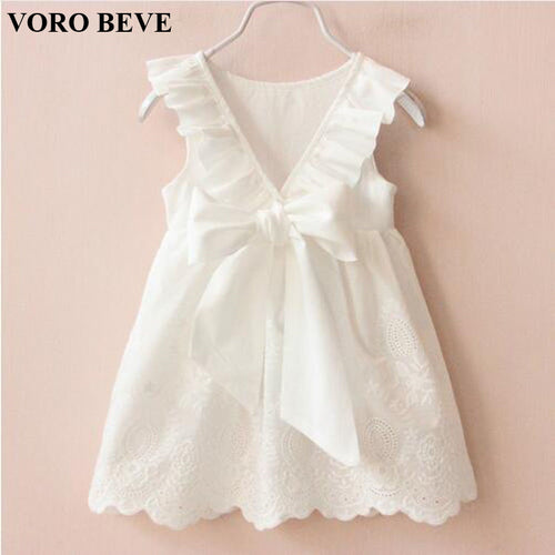 VORO BEVE 2017 Summer New Princess Girl Dress kids Big Bow Girl Dress Children Clothing dress Girls Vestido Infantis