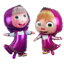 XXPWJ Free shipping  Masha and bear party air balls Cartoon character Foil Balloon birthday Party decorations kids toys Supplies