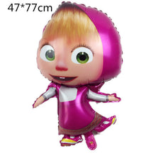 XXPWJ Free shipping  Masha and bear party air balls Cartoon character Foil Balloon birthday Party decorations kids toys Supplies