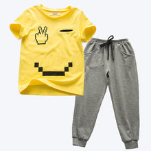 Navy Striped Boys Clothes Sets Short Sleeve T-shirt + Sports Pants Outfit Sailor Kids Boys Clothing Suit Boys Boys Tracksuit