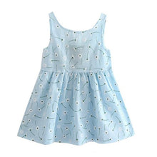 Girl Summer Dress Kids Teens Sleeves Printing Pattern Cotton Dress Clothes Vestidos Children Kids