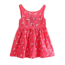 Girl Summer Dress Kids Teens Sleeves Printing Pattern Cotton Dress Clothes Vestidos Children Kids