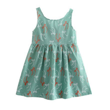 Girl Summer Dress Kids Teens Sleeves Printing Pattern Cotton Dress Clothes Vestidos Children Kids