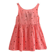 Girl Summer Dress Kids Teens Sleeves Printing Pattern Cotton Dress Clothes Vestidos Children Kids