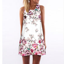 Vestidos 2017 New Style Summer Dress Sleeveless Floral Print Casual Women Dress Above Knee Plus Size Women Clothing Dresses