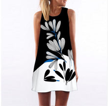 Vestidos 2017 New Style Summer Dress Sleeveless Floral Print Casual Women Dress Above Knee Plus Size Women Clothing Dresses