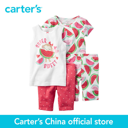Carter's 4 pcs baby children kids Snug Fit Cotton PJs 331G084/351G079, sold by Carter's China official store