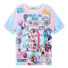 2016 Women'S T Shirts Harajuku Fuck Gradient Soft Doodle Short T-Shirt Tshirt Women Girl Tops Cute Cartoon Unicorn Pegasus