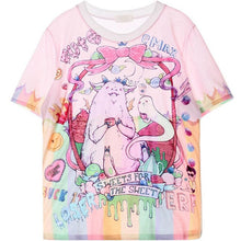 2016 Women'S T Shirts Harajuku Fuck Gradient Soft Doodle Short T-Shirt Tshirt Women Girl Tops Cute Cartoon Unicorn Pegasus