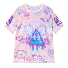 2016 Women'S T Shirts Harajuku Fuck Gradient Soft Doodle Short T-Shirt Tshirt Women Girl Tops Cute Cartoon Unicorn Pegasus