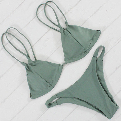 4 Colors New Arrival Swimwear Women Bikini 2017 Bandage Bikinis Brazilian Sets Sexy Beach Swimsuit Biquini Maillot De Bain