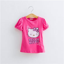 Baby Girls Summer Hello KittyTshirt  Cotton Short-Sleeved Casual T shirts for Kids Children's T-Shirts 20E