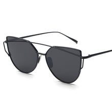 KEHU New Women 6 Colour Luxury Cat Eye Sunglasses Women Sunglasses Double-Deck Alloy Frame UV400