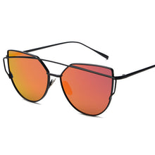 KEHU New Women 6 Colour Luxury Cat Eye Sunglasses Women Sunglasses Double-Deck Alloy Frame UV400