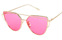 KEHU New Women 6 Colour Luxury Cat Eye Sunglasses Women Sunglasses Double-Deck Alloy Frame UV400