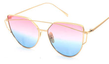 KEHU New Women 6 Colour Luxury Cat Eye Sunglasses Women Sunglasses Double-Deck Alloy Frame UV400