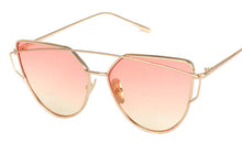 KEHU New Women 6 Colour Luxury Cat Eye Sunglasses Women Sunglasses Double-Deck Alloy Frame UV400