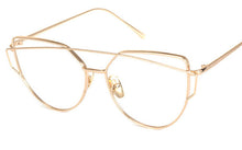 KEHU New Women 6 Colour Luxury Cat Eye Sunglasses Women Sunglasses Double-Deck Alloy Frame UV400