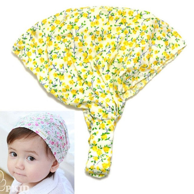 Naturalwell Little girl print headbands Cotton bandana hair accessories bandage on head for Kids cut flower hairbands 1pc HB441