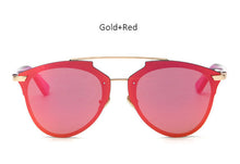 TSHING 2017 New Cat Eye Sunglasses Fashion Women Luxury Brand Designer Rimless Cateye Mirror Sun Glasses For Female UV400