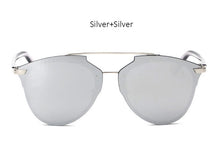 TSHING 2017 New Cat Eye Sunglasses Fashion Women Luxury Brand Designer Rimless Cateye Mirror Sun Glasses For Female UV400