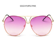 TSHING Fashion Oversized Sunglasses Women Men Brand Designer O Size Clear Ocean Gradient Glasses For Ladies
