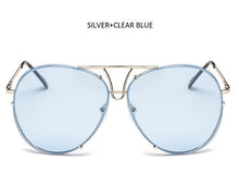 TSHING Fashion Oversized Sunglasses Women Men Brand Designer O Size Clear Ocean Gradient Glasses For Ladies