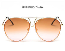 TSHING Fashion Oversized Sunglasses Women Men Brand Designer O Size Clear Ocean Gradient Glasses For Ladies