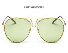 TSHING Fashion Oversized Sunglasses Women Men Brand Designer O Size Clear Ocean Gradient Glasses For Ladies