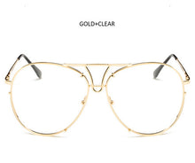 TSHING Fashion Oversized Sunglasses Women Men Brand Designer O Size Clear Ocean Gradient Glasses For Ladies