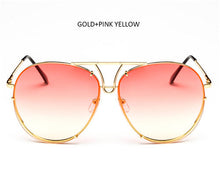 TSHING Fashion Oversized Sunglasses Women Men Brand Designer O Size Clear Ocean Gradient Glasses For Ladies