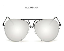 TSHING Fashion Oversized Sunglasses Women Men Brand Designer O Size Clear Ocean Gradient Glasses For Ladies