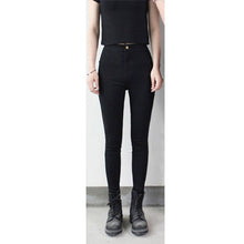 White Jeans Female 2017 Skinny Elastic Jeans For Women Black High Waist Jeans Woman Slim Denim Women Jeans Femme With High Waist