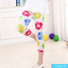 SheeCute New Arrival Hot Summer Kids  Calf Length Fashion girls leggings print flowers girls pants childrens trousers