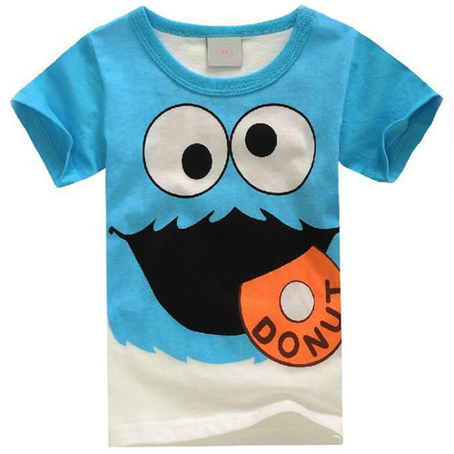 HOT 2017 New Summer children clothes boys girls unisex t shirt cartoon patterns kids short sleeve t-shirts 100% cotton