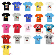 HOT 2017 New Summer children clothes boys girls unisex t shirt cartoon patterns kids short sleeve t-shirts 100% cotton